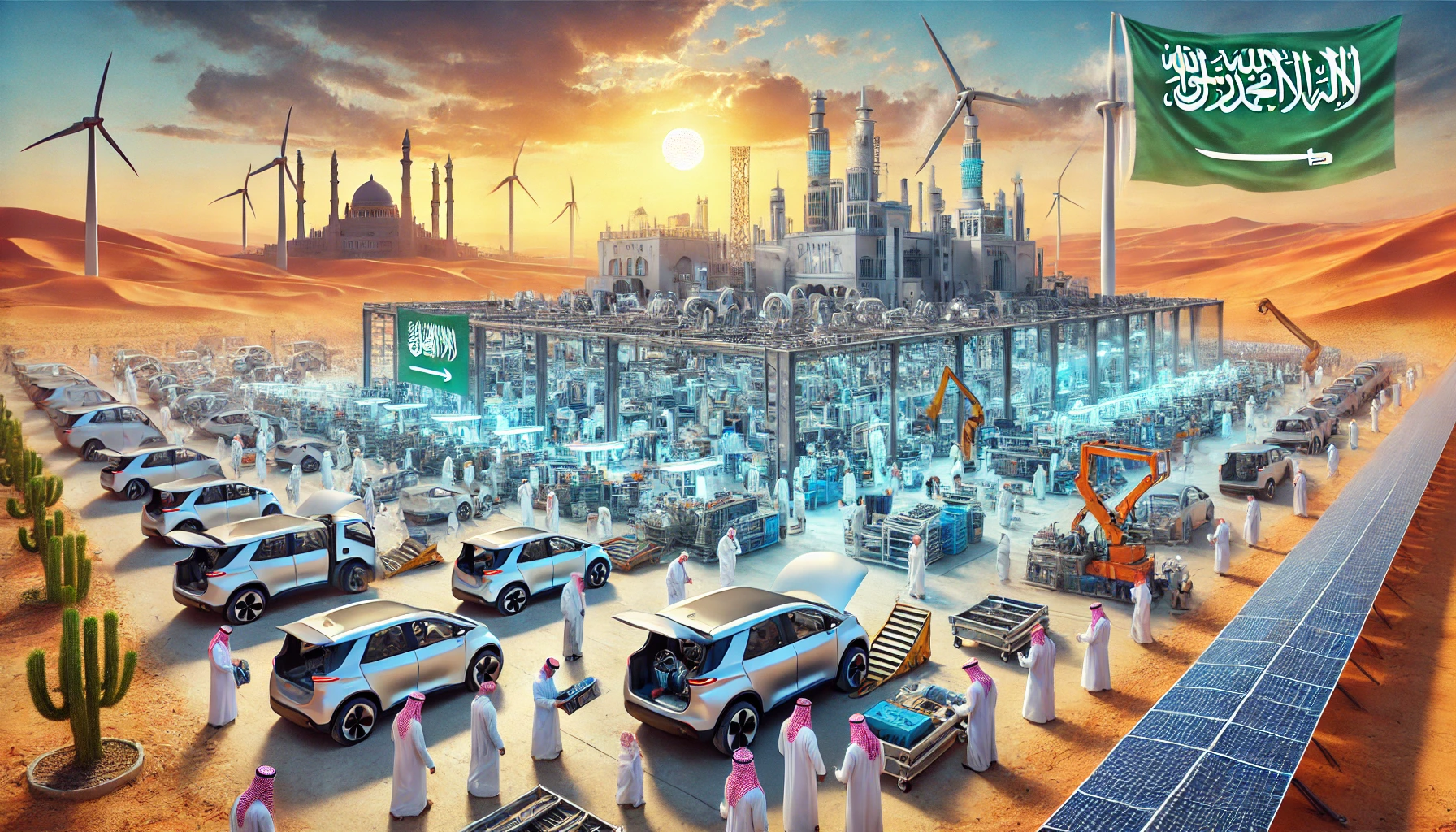 مصنع جديد للسيارات الكهربائية في السعودية يوفر آلاف الوظائف الخضراء